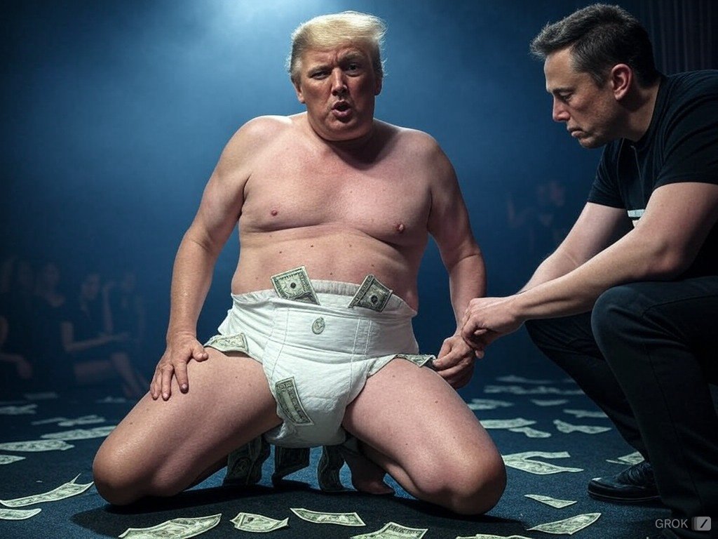 EqlRightsNLeft's tweet image. #PresidentMusk #danceboy @realDonaldTrump

@elonmusk admits to controlling the government.  This means he knows he owns TRUMP/MAGA.  Even got MAGA to go from red caps to black ones.  Love watching @elonmusk making @realDonaldTrump dance like the bitch he is.