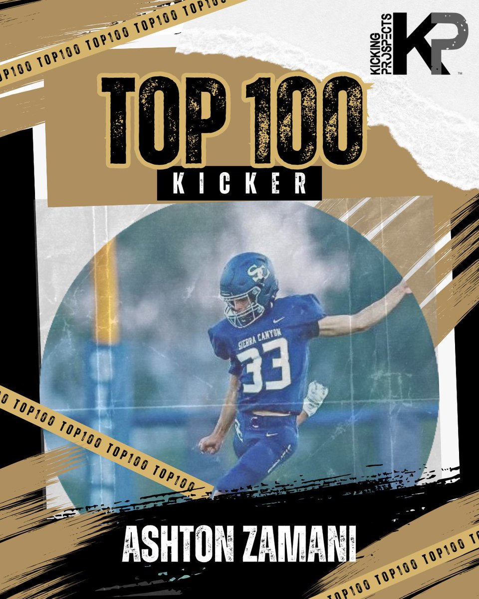 KickingProspects (@kickingprospect) on Twitter photo 🎉 Huge congratulations to <a href="/Ashton_Zamani/">Ashton Zamani 5⭐️</a> for earning a spot in the Kicking Prospects Top 100 for the upcoming class! 🏆👏
Check out the entire list: kickingprospects.com 🎉 Huge congratulations to <a href="/Ashton_Zamani/">Ashton Zamani 5⭐️</a> for earning a spot in the Kicking Prospects Top 100 for the upcoming class! 🏆👏
Check out the entire list: kickingprospects.com