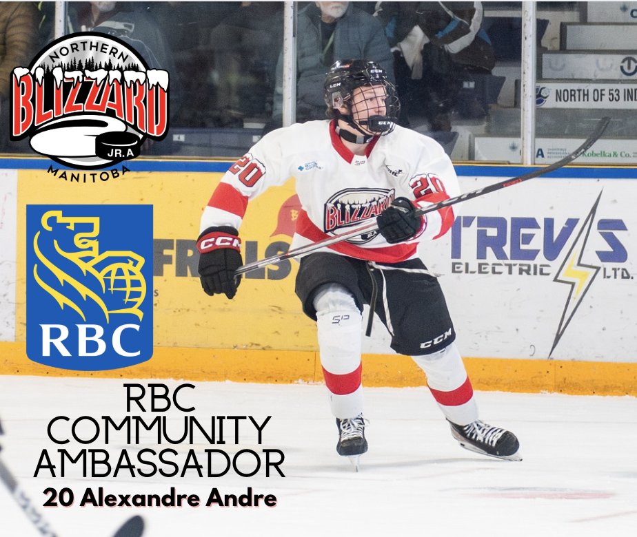 NorManBlizzJrA's tweet image. The Northern Manitoba Blizzard would like to congratulate our @rbc Community Ambassador for the 24/25 season, Alexandre Andre!

Read More at: normanblizzard.com/andre-named-rb…

#NorManBlizzard #mjhlinthecommunity #ThePas #RMofKelsey #Opaskwayak #rbccommunityambassador