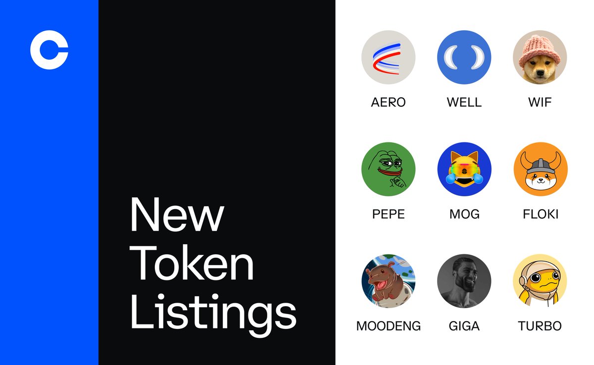 Meet the new listings on Coinbase Singapore. 

You can now trade $AERO, $WELL, $WIF, $PEPE, $MOG, $FLOKI, $MOODENG, $GIGA and $TURBO.

Start trading → coinbase.com/buy
