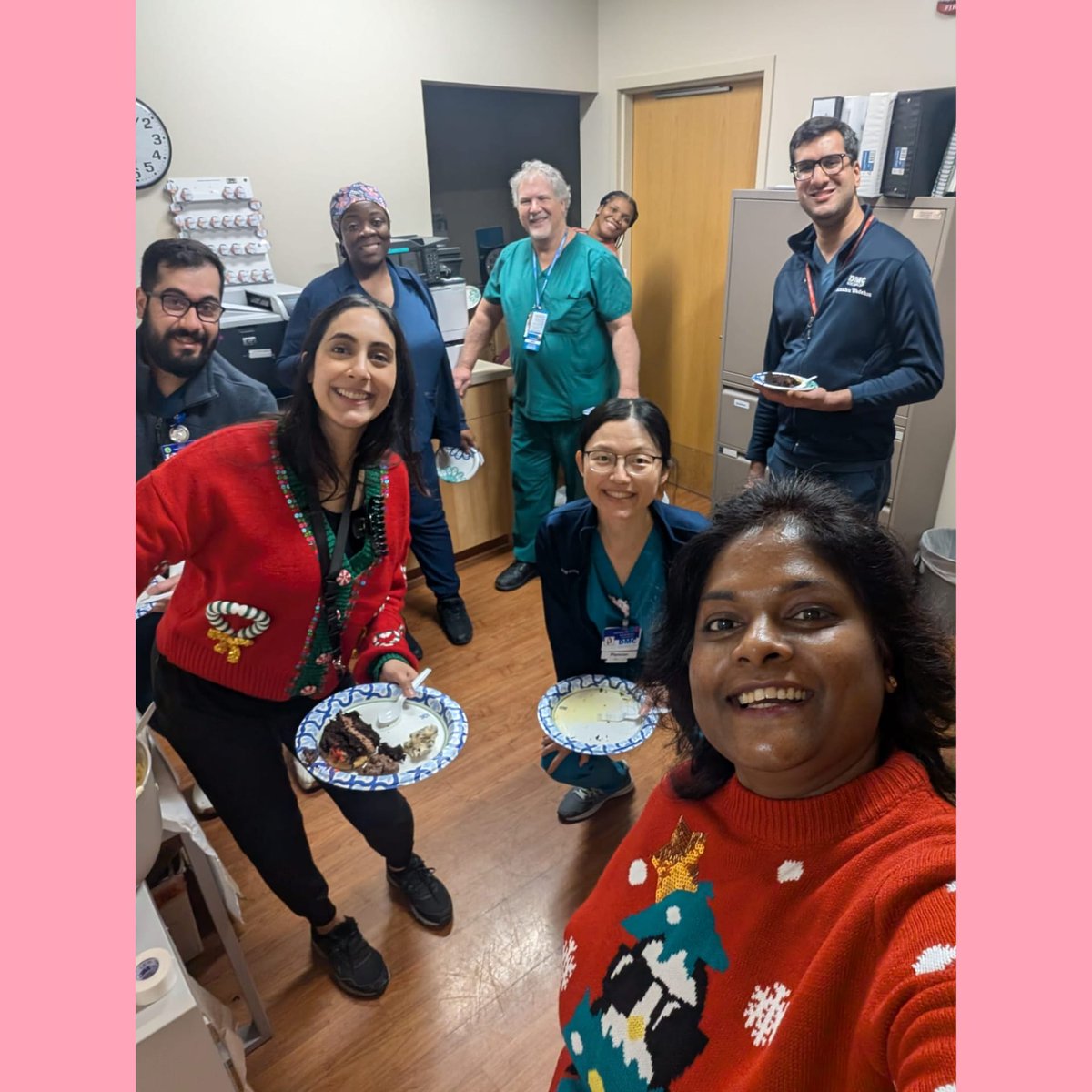 Thank you to our VA attendings for hosting such a wonderful holiday party this week! A special thank you to our endoscopy nurses and techs, who help make sure everything is running smoothly and on schedule so we can provide the best possible care for our patients! 💝 #GITwitter