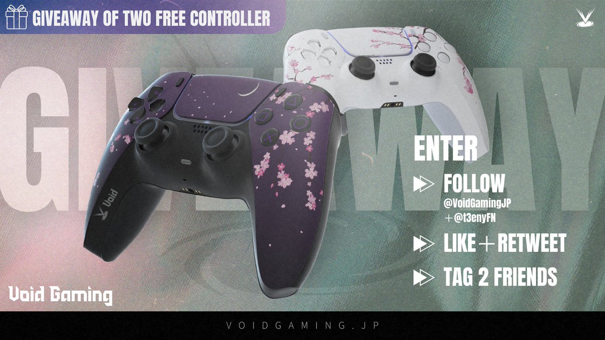 t3enyFN's tweet image. Proud to announce my new controller partnership with @VoidGamingJP 

 We are also doing a FREE CONTROLLER giveaway, to enter all you have to do is:

- Follow @VoidGamingJP and @t3enyFN
- RT + Like this post
- Tag 2 friends