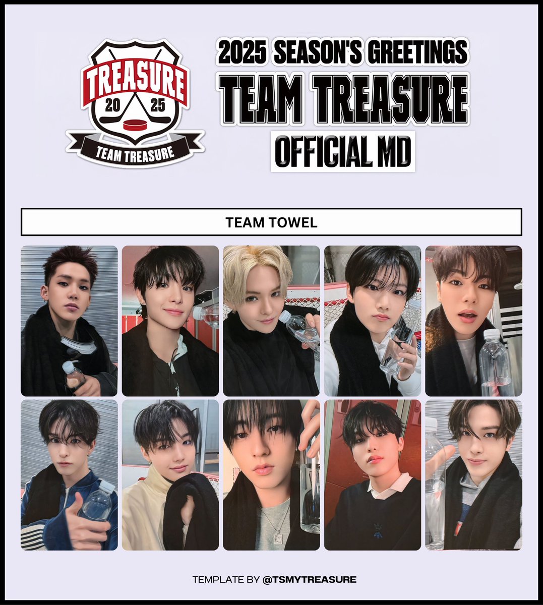 TSmytreasure's tweet photo. TREASURE 2025 SEASON’S GREETINGS MD [TEAM TREASURE] 

✰ TEAM UNIFROM
✰ OVERFIT TEAM HOODIE
✰ TEAM TOWEL
✰ LIMITED AIR HOCKEY GAME 

トレジャー  트레저 
트레저 현석 지훈 요시 준규 재혁 아사히 도영 하루토 정우 정환 포카

트레저 2025 시즌그리팅 https://t.co/6ikqHXJxBN