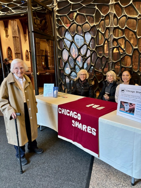 ChicagoShares's tweet image. Last Sunday (Dec. 15) while selling Shares at HNC our program founder, Ann Klocke, stopped by to say hello. She was thrilled that the organization she introduced to Chicago was still helping the hungry poor 30 years later.