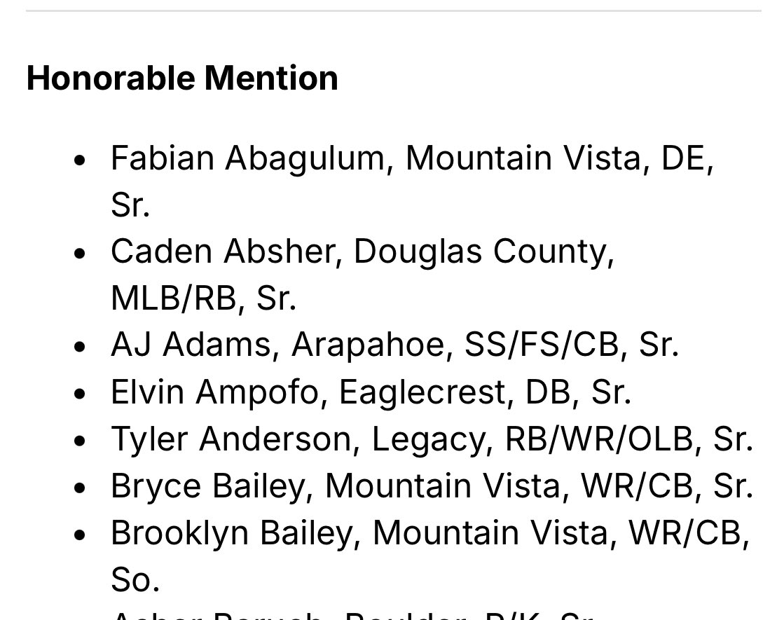 Thank you <a href="/CHSAA/">CHSAA</a> for recognizing me as an All-State Honorable Mention <a href="/SixZeroAcademy/">Coach Matt McChesney</a>
