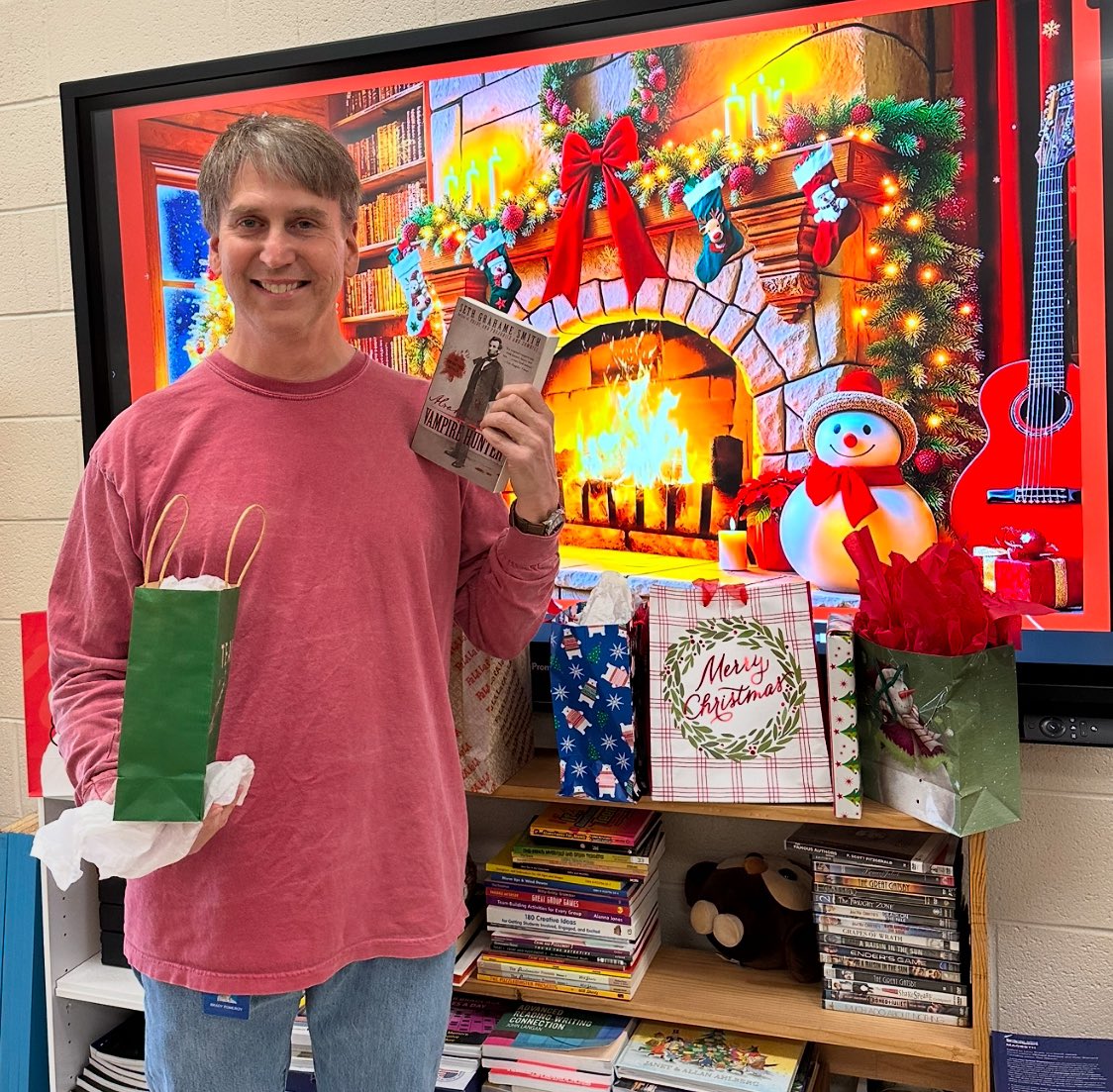 JenWms3's tweet photo. It’s our Annual Dirty Santa Book Exchange!!! We had the BEST time!  1/3 posts 
#GibbsELARocks!
#PrideintheG
@GibbsEagles https://t.co/MH57XyOINc