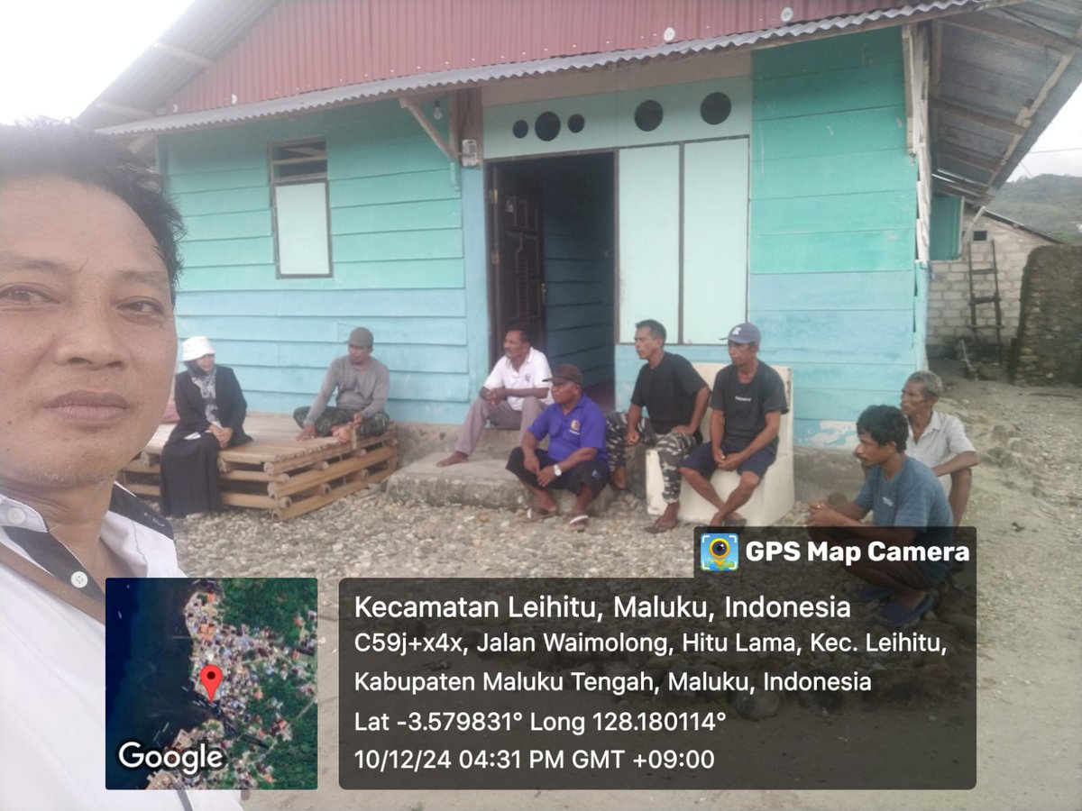 irwan_ibr's tweet photo. Selasa, (10/12/2024), Irwan Ibrahim, Luhkan Maluku Tengah, melakukan pendampingan evaluasi pasca pelatihan SKN oleh Tim BPPP Ambon di Dusun Lay Desa Larike Kec. Leihitu Barat dan Dsn  Waiwolong - Negeri Hitumessing - Kec. Leihitu.  #GiatLuhkanSatminkalAmbon
#pusluhkp
@BPPP_Ambon https://t.co/8lVpgb1VIB