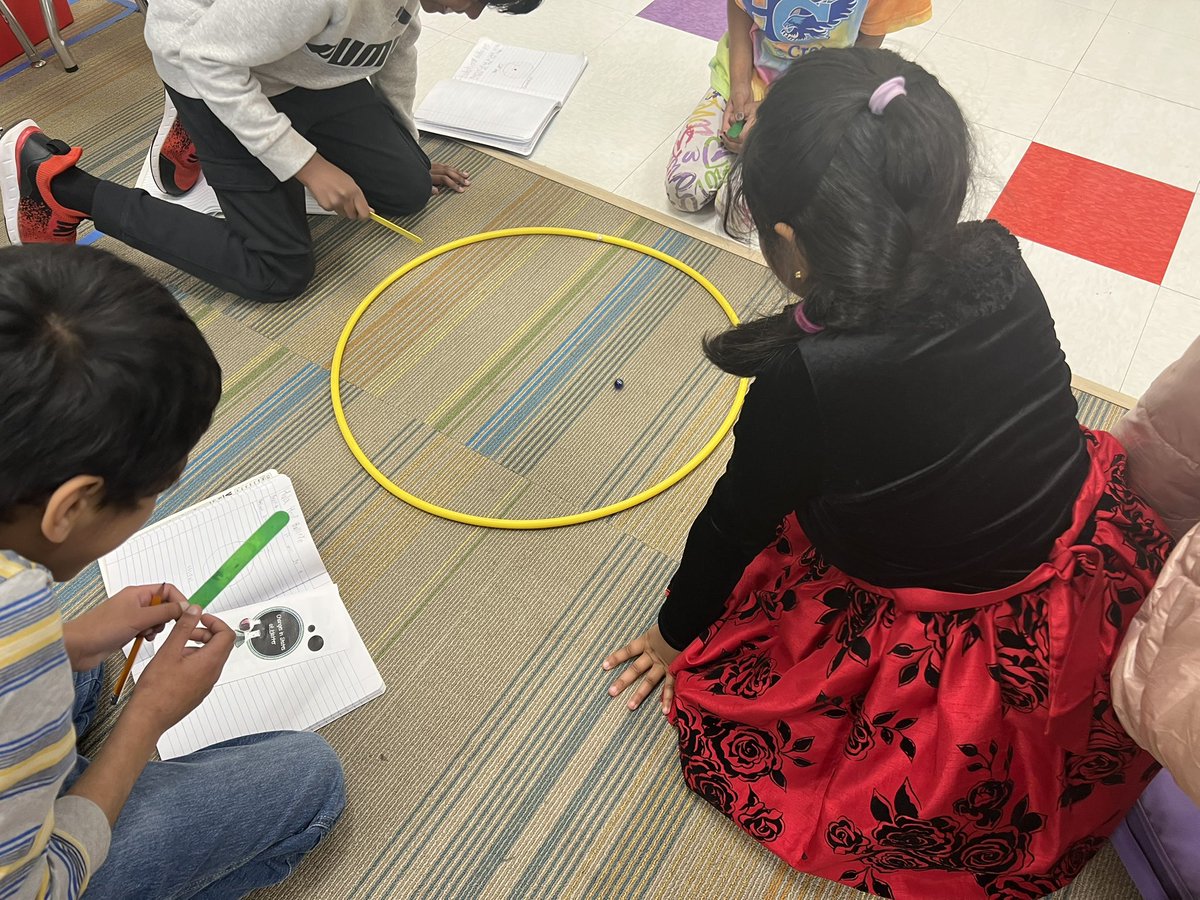 3rd grade scientists exploring forces and motion today with hula hoops and marbles! <a href="/HortonsCreekES/">Hortons Creek ES</a> #togetherisbetter