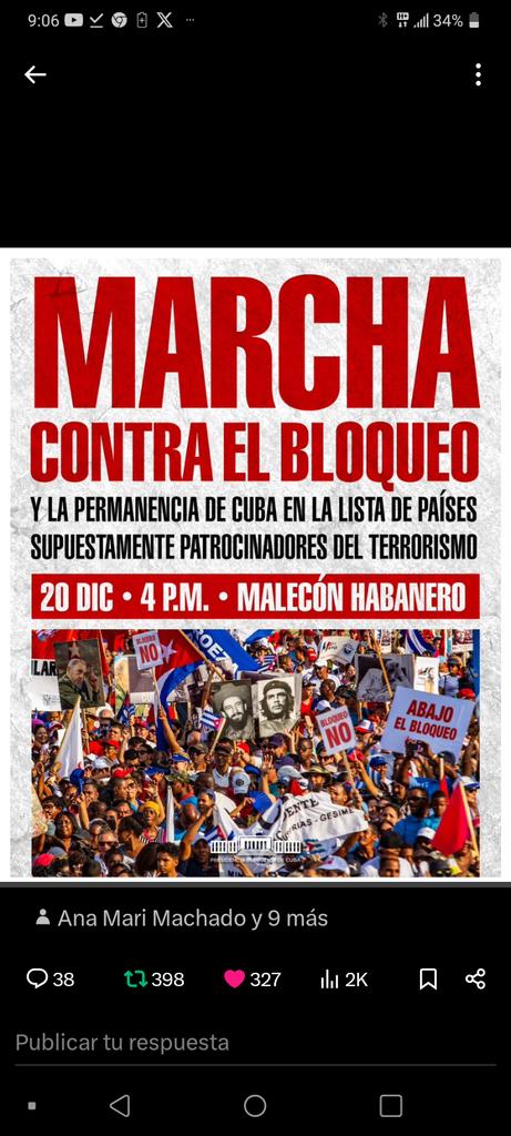 Desde #Holguin  la tierra chica de Fidel y Raúl  se denuncia el cruel e injusto bloqueo contra #Cuba.
#TumbaElBloqueo