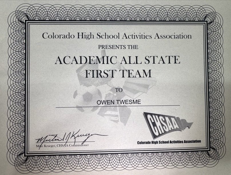 Owen Twesme (@owen_twesme) on Twitter photo Grateful to have been named 2nd Team All-State 4A Colorado, 1st Team All-Conference Pikes Peak League, and 1st Team Academic All-State. Huge thanks to my coaches and teammates for their support and for a great season <a href="/PalmerRidgeFB/">Palmer Ridge Football</a> <a href="/5asONE/">5asONE</a> <a href="/Coach_ZC/">Zach Carlton</a> <a href="/CHSAA/">CHSAA</a> <a href="/PrepZoneCO/">PrepzoneCO</a> Grateful to have been named 2nd Team All-State 4A Colorado, 1st Team All-Conference Pikes Peak League, and 1st Team Academic All-State. Huge thanks to my coaches and teammates for their support and for a great season <a href="/PalmerRidgeFB/">Palmer Ridge Football</a> <a href="/5asONE/">5asONE</a> <a href="/Coach_ZC/">Zach Carlton</a> <a href="/CHSAA/">CHSAA</a> <a href="/PrepZoneCO/">PrepzoneCO</a>