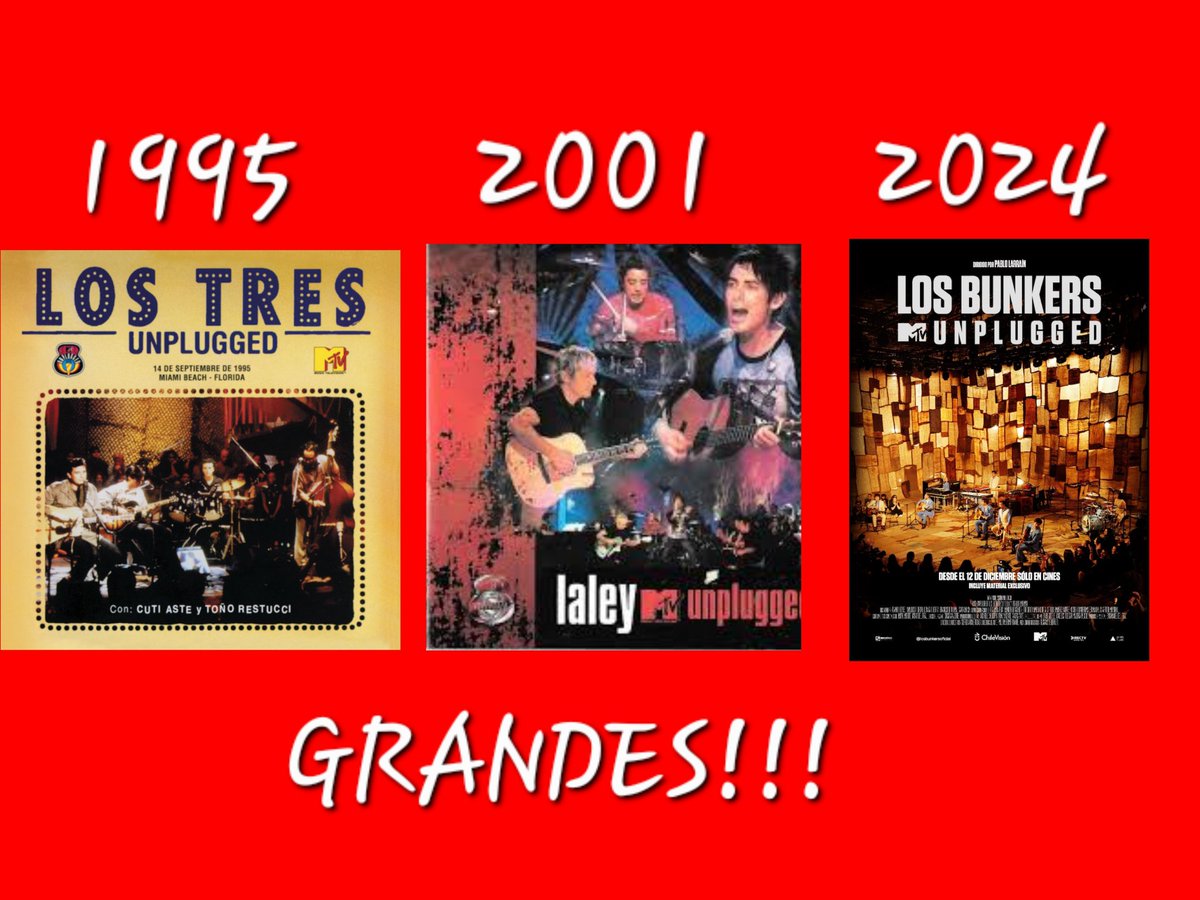 BofiCarlos53209's tweet photo. Hoy #LosBunkersxCHV siguen haciendo historia..👏👏.imposible no recordar el primer Unplugged de una banda Chilena en 1995 de sus coterráneos Penquistas #LosTres y el exitoso Unplugged del 2001 que nos brindó #LaLey .obras que inmortalizan nuestra música..me faltó Los prisioneros! https://t.co/vnrmemWYNY