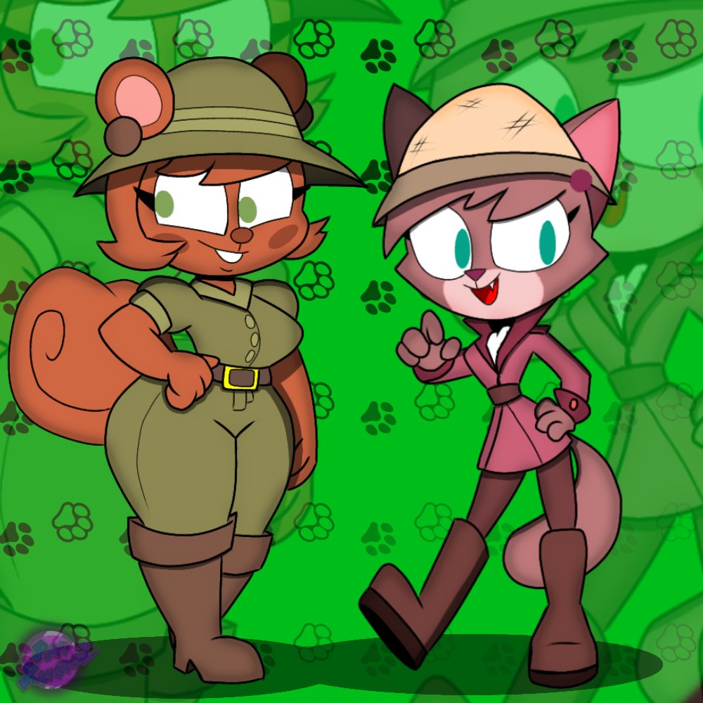 PmcRevenant's tweet photo. ๐ณ๐ณ๐ณThese two ladies are ready to explore the dangerous parts of Lennium City's jungle biomes ๐ณ๐ณ๐ณ
Delia and Meryl @ajmarekart
#oc #artwork #cat #squirrel #catgirl #squirrelgirl #jungleoutfits #hats #jungletheme #smallartist https://t.co/YFyTq3BA5P