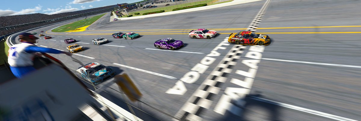 TeamTraphouseR's tweet photo. A very pleasant surprise to come back to Talladega, start 2nd, lead the most laps, and get the win on the last lap @Solstice_Racing for the Traphouse! Somehow had an average running position of 2.2 🤯

Photo credits and paint scheme to @MattMuir72

Waffles for everyone! https://t.co/5D0XXKJWbd