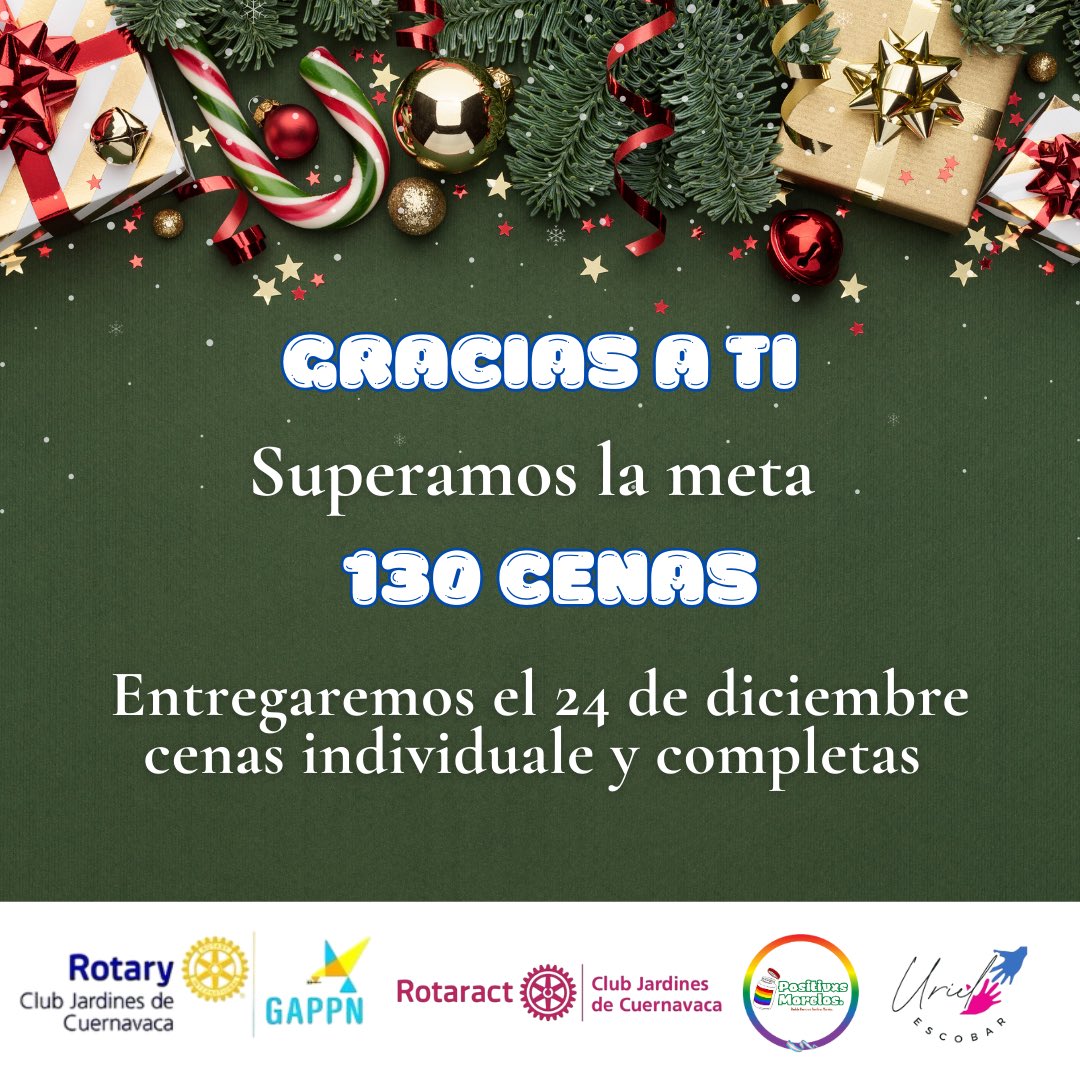 MPositivxs's tweet photo. Agradecemos a todos los que apadrinaron cenas para personas y familias vulnerables. Gracias a ustedes, entregaremos 130 cenas de Navidad este 24 de diciembre 

#LosBuenosSomosMás #NavidadConAmor https://t.co/mfXdmcilIf
