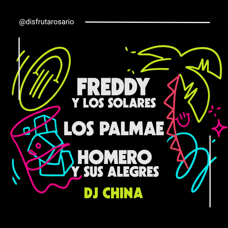 Fieston + Cumbión del Paraná = la mejor despedida de año
Sorpresas, djs, glitter y buffet.
Tocarán Fredy y Los Solares, Los Palmae y Homero y Sus Alegres.
🗓️ 28 de diciembre
🎟️ Entradas a la venta
#disfrutarosario