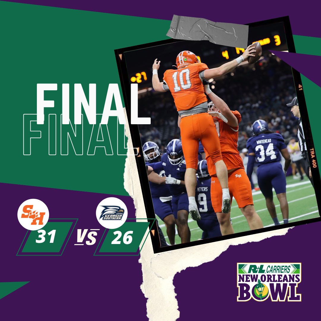 Final from the Caesars Superdome🏆

Congratulations @bearkatsfb!