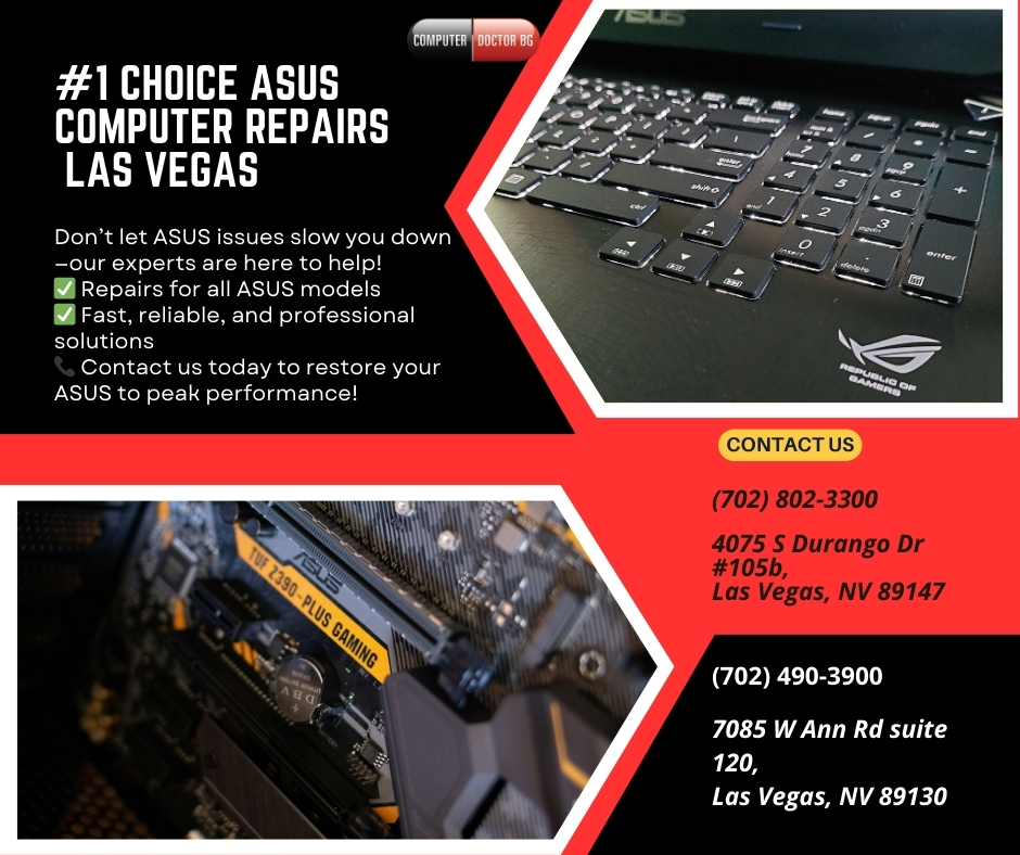 compdocbg's tweet image. Need ASUS computer repairs in Las Vegas? Computer Doctor BG handles any model—from laptops to desktops, offering fast and reliable repairs!

#ASUSRepairs #ComputerDoctorBG #LaptopRepairs #PCRepairs #TechSupport #LasVegasTech