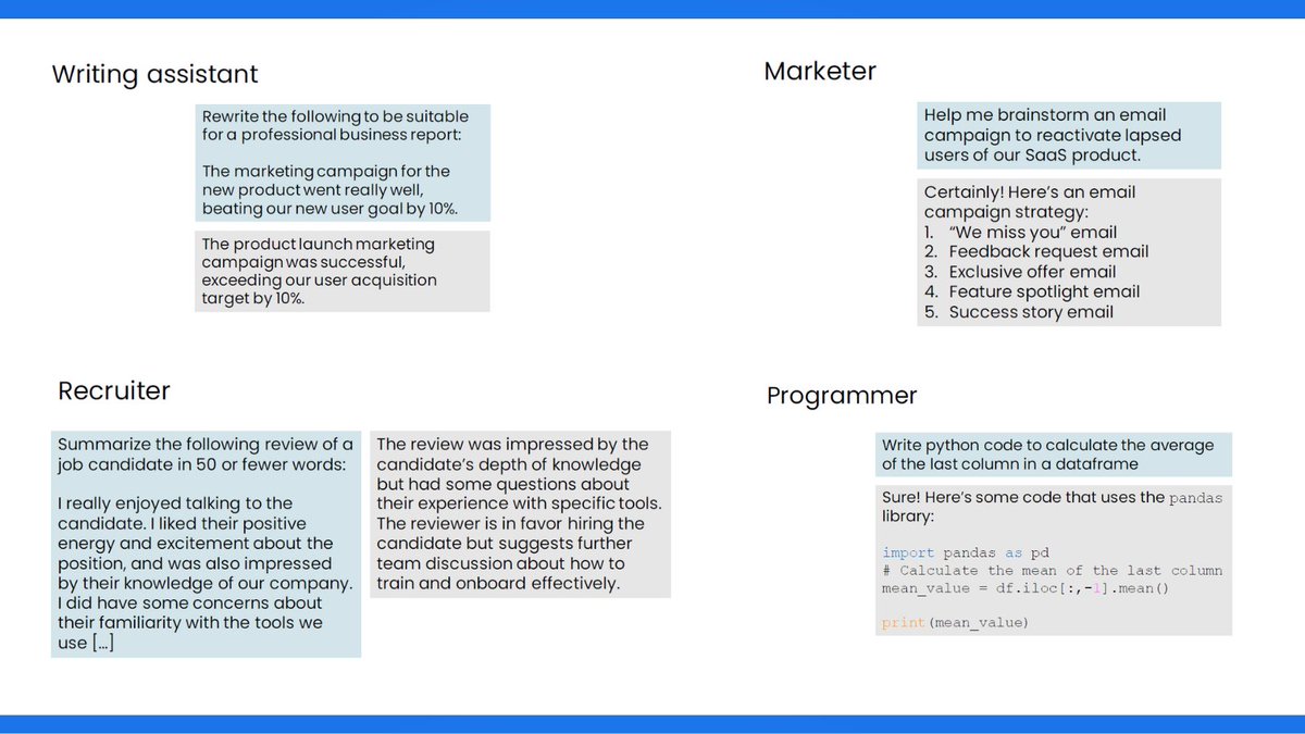 DeepLearningAI's tweet image. Generative AI doesn’t automate jobs—it automates tasks. Generative AI for Everyone breaks down how AI can help you transform workflows, improve efficiency, and build new types of tools and experiences.
Ready to rethink the way you work? Join here: hubs.la/Q030h13b0