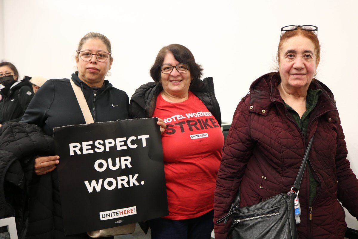 UniteHereL2's tweet image. WHEN WE FIGHT, WE WIN! SF Marriott workers voted 99.8% yes to ratify a historic new contract and end their strike! Workers kept their union healthcare and won big raises, fair workload protections, and more. Hilton and Hyatt— now it&apos;s your turn!