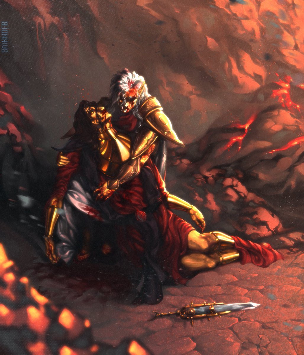 It was a cruel blow, a bitter betrayal, to be felled by your hand.

#morrowind #tesfanart