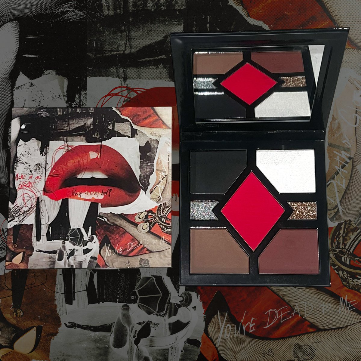 PalayeRoyale's tweet photo. Our new makeup collection avaiable now! Finally a travel size palette available to add to your collection. With classic bold Palaye colors! 

Products ship out immediately - order now: https://t.co/lmMChrCu60

Option A: - Dead To Me Eyeshadow Palette

Option B: - Dead To Me Eyeshadow Palette Signed 

Option C: - Dead To Me Eyeshadow Palette Signed  - Just My Type Red Lipstick  - Death or Glory Liquid Eyeliner - Death or Glory Eyeliner Pencil