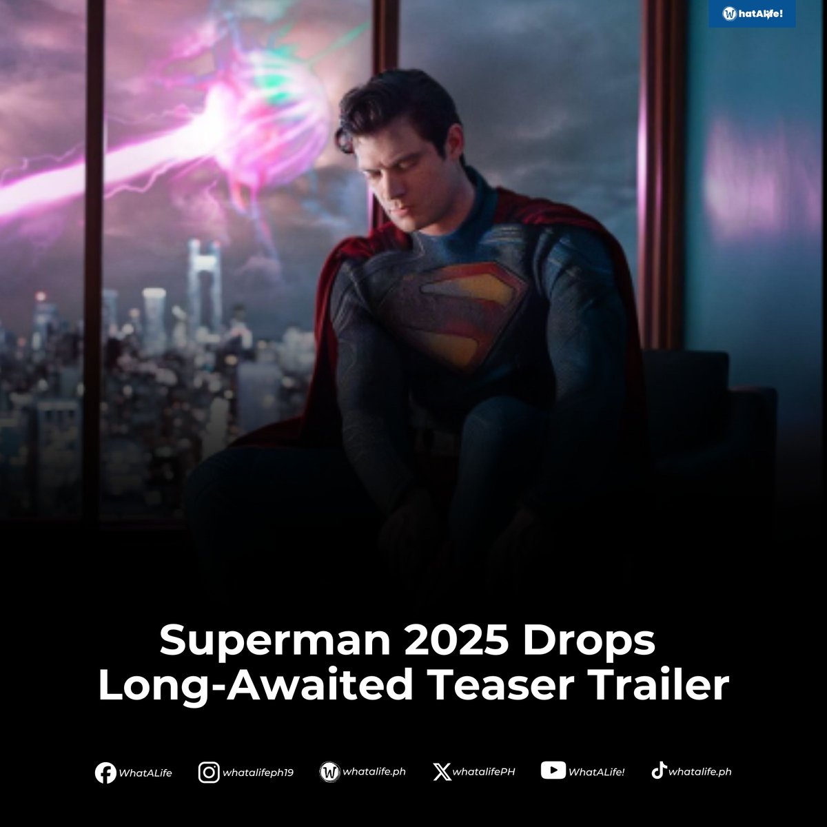 Superman 2025 has landed! 🚀

Get ready for an exhilarating journey with David Corenswet as the new Superman, alongside an amazing cast. Are you ready for a fresh take on the Man of Steel?

READ full details here: whatalife.ph/superman-2025-…

#Superman2025 #DCU #Superman