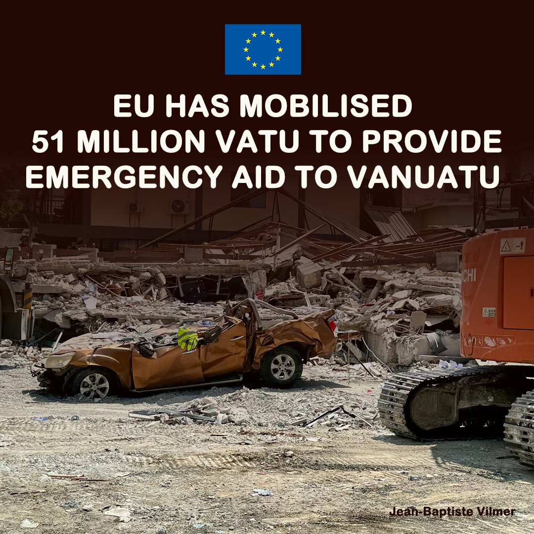 The European Union has mobilised 51 million Vatu or EUR 400,000 to provide emergency assistance, especially clean water, shelter and critical medical care to the vulnerable people affected by the devastating earthquake in Vanuatu.