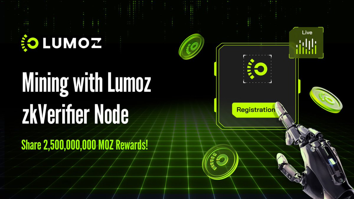 no_8_eight's tweet photo. Lumoz had a breakthrough in December! 🎉
$MOZ successfully launched on Bybit, Gate, and Kucoin—top-tier exchanges! 🔥
At the same time, Lumoz introduced the revolutionary zkVerifier node network, allocating 2.5 billion $MOZ to node participants!
So far, 17.25 million $MOZ rewards have been distributed. Will you be the next big winner? 💎

This Thread will guide you step-by-step on how to maximize your mining rewards 👇👇
