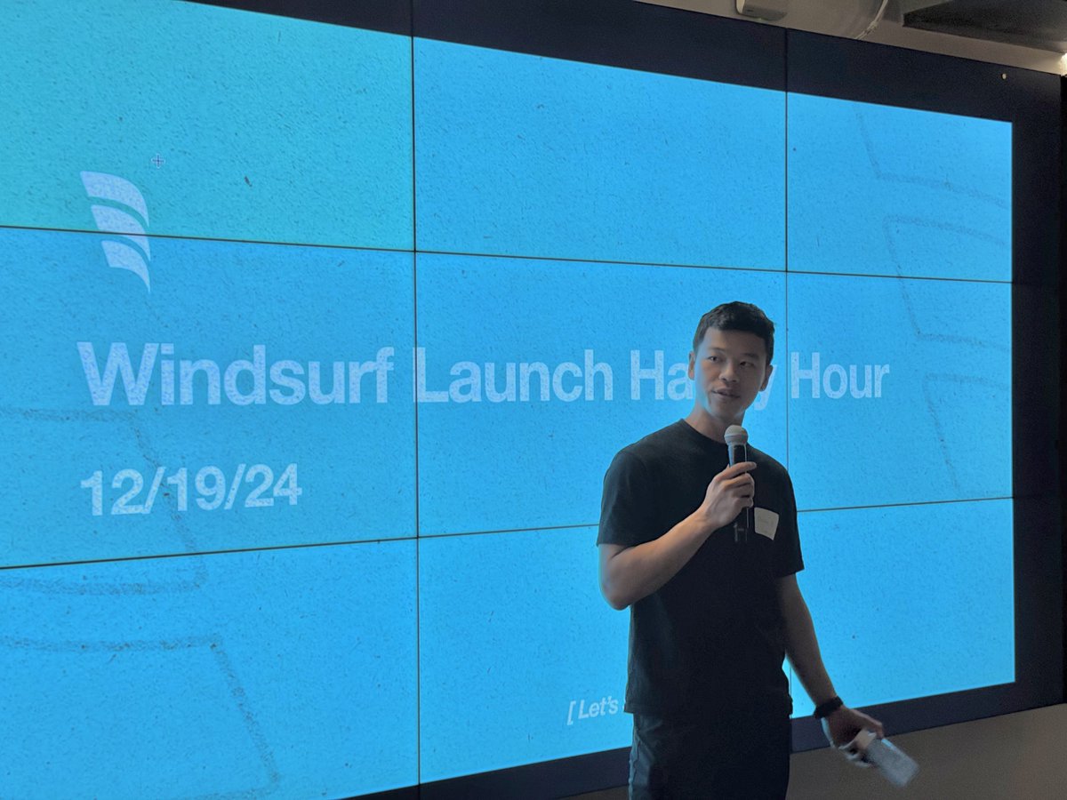 m9chang's tweet photo. Congrats to @andyzhang and the @windsurf_ai team on the launch! Windsurf is definitely one of the IDEs reach for every day in my day-to-day work @FractionalAI . https://t.co/RkyEuRoG0X