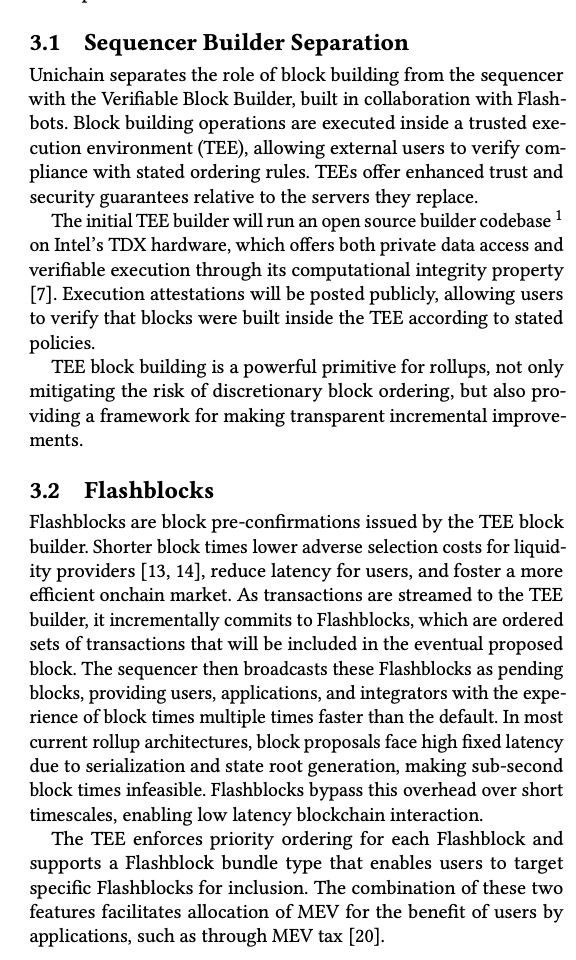 最近在学习UNIChain的内容，大致的感受是：
UNIChain本质就解决一个事情，就两字【抢票】

通过排序器把先发起交易的用户位置固定好，然后排队交易（天猫双11）。网络拥挤则GAS 动态调整,采用了MEV 调度的gas费用都选择最低的.

UNIChain的处理很有意思，距离web3打车和外卖有近了一步。