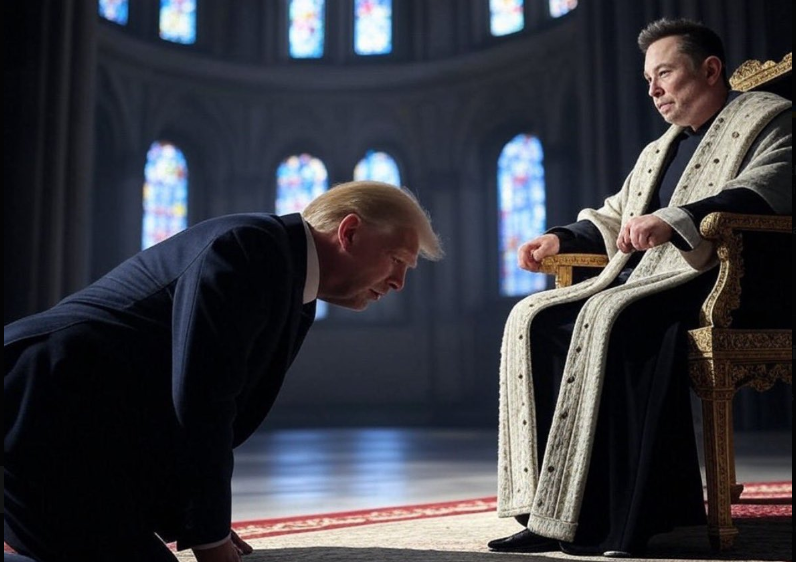 <a href="/NotHoodlum/">Hoodlum 🇺🇸</a> #PresidenMusk to #VicePresidentTrump:
"It isn't going to suck itself."