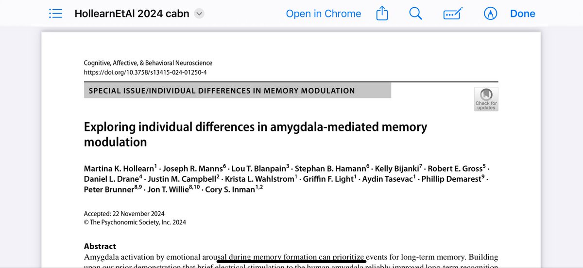 IM_Inman's tweet image. Incredibly proud of my first grad student, @HollearnMartina, for publishing this excellent and difficult paper! This is the 1st empirical paper from the INMAN lab! More to come on the amyg-mediated memory enhancement front…rdcu.be/d4eLV