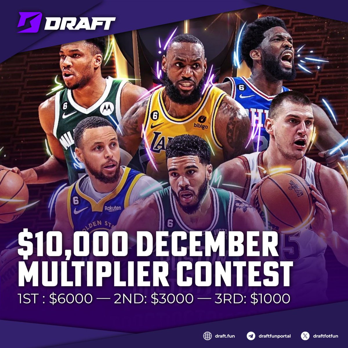 Therealjohnbot's tweet photo. $DRAFT: Win Big This Holiday Season with Web3 Fantasy Sports
#draftfun is revolutionizing daily fantasy sports (DFS) and micro-betting, and this December, the stakes are higher than ever! With someone already claiming $25k in winnings, now it’s your turn to shine in our $10,000 December Multiplier Contest.
🎅 The Competition Is On!
Climb the leaderboard and secure your share of the $10,000 prize pool:
🥇 1st Place: $6,000
🥈 2nd Place: $3,000
🥉 3rd Place: $1,000
Here’s how to play:
1️⃣ Place bets of $50 or more.
2️⃣ Rack up winning multipliers — every win brings you closer!
3️⃣ Take risks for bigger rewards.
🔥Why Play on https://t.co/zAPENK8q0b?
⚡ Win up to 100x with "More or Less" predictions.
⚡ Fast, secure, and transparent payouts.
⚡ Bet across NFL, NBA, soccer, and more.
⚡ Join a growing community of sports fans and winners.
Start Now and Join the Action:
Docs: Read the Documentation https://t.co/JgjfmR1tA9
Website: Visit https://t.co/zAPENK8q0b https://t.co/0pOgpUOoDG
dApp: Start Playing https://t.co/Us8FwiRKRm
Contract Address (CA): 0x8004c2935Cbf88A318C0CF3a2f6458361D2F7015