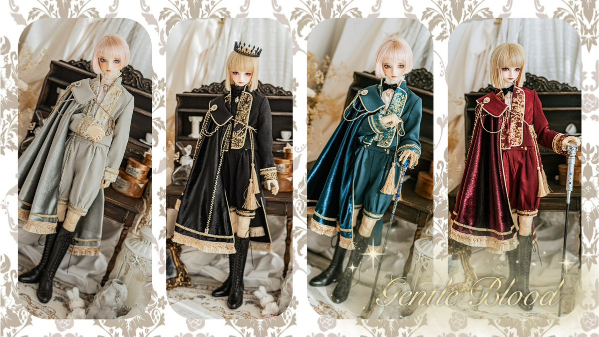 PSYCHOLAB_JP's tweet photo. 【新作】SERIES OF 🎖️Gentle Blood⚜️

💛S  size   1/4 doll
💚M size   1/3girl 
💙L  size   1/3boy 

RT+フォロー💟
1名様にマントをプレゼント

予約通販期間:
2024-12-21(土)21:00~12-29(日) 23:59

Oversea： https://t.co/xMbpRGJOkI 

日本国内ショップ:   https://t.co/gJwi7RXaXJ https://t.co/uSnVIm4DOi