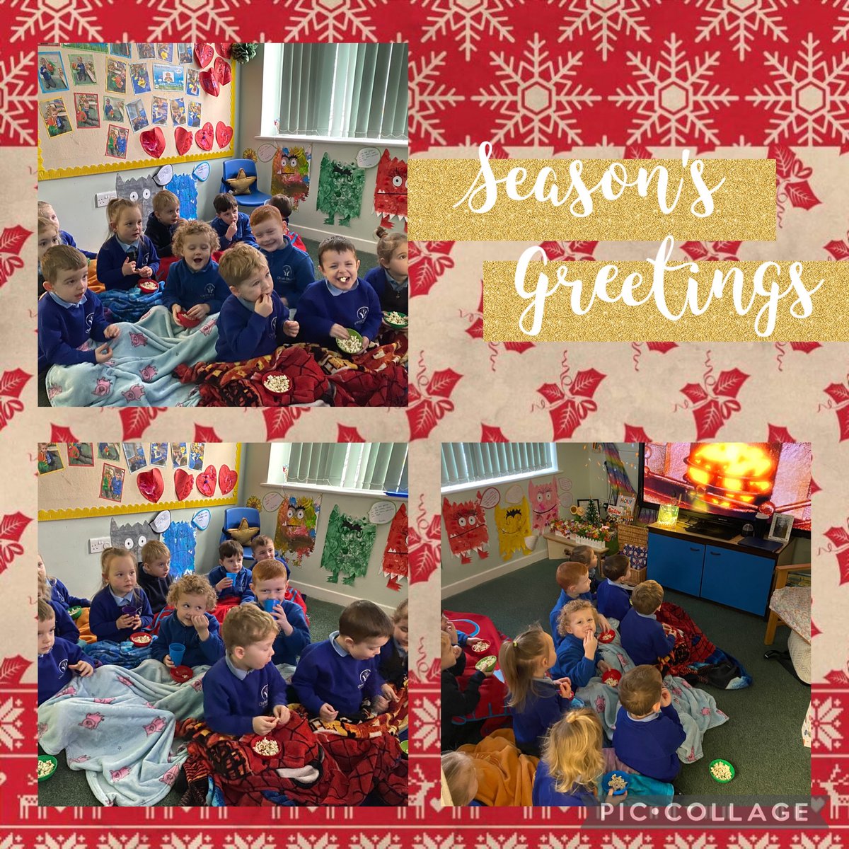 Popcorn, hot chocolate and snuggled under fleecy blankets watching The Snowman. A lovely end of term treat for The Seedlings! Happy Christmas everyone, have a lovely time with your children🎅🏻