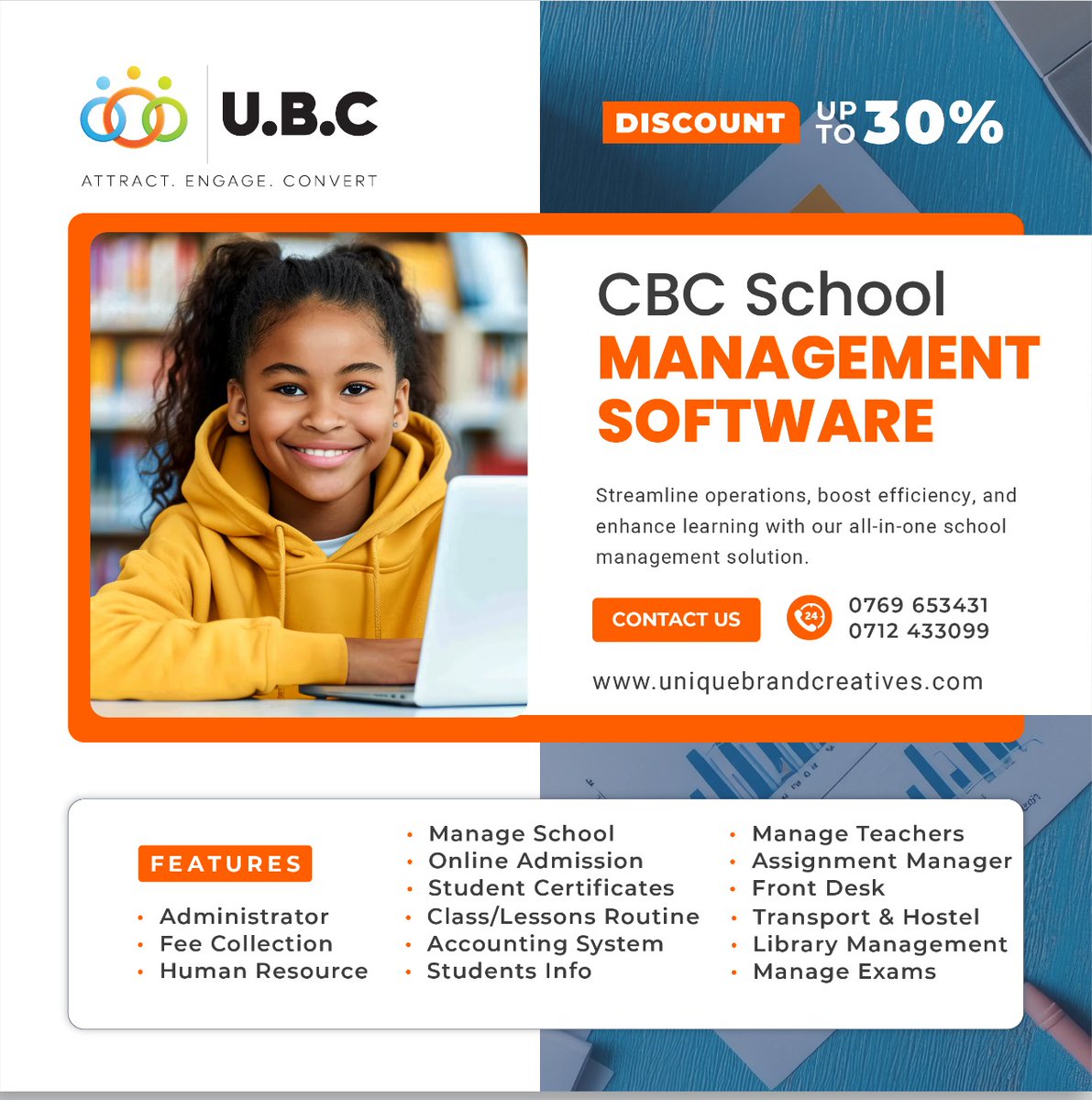 creatives_brand's tweet photo. 📚Ready to revolutionize your school's operations? 

Our #CBC School Management Software is here to streamline everything from admin tasks to student management. 

Get up to 30% off today and take the first step towards a more efficient future! 

Website: https://t.co/Z7sNrxfEDl https://t.co/zPeslI0Iqm