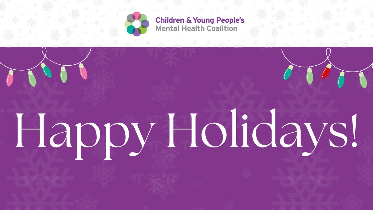 We at CYPMHC wish you all happy holidays💜

We know that this can be a challenging time for some, you can access support via the helplines listed here: cypmhc.org.uk/help-advice/

Today we'll be signing off, we will see you all back in the New Year!