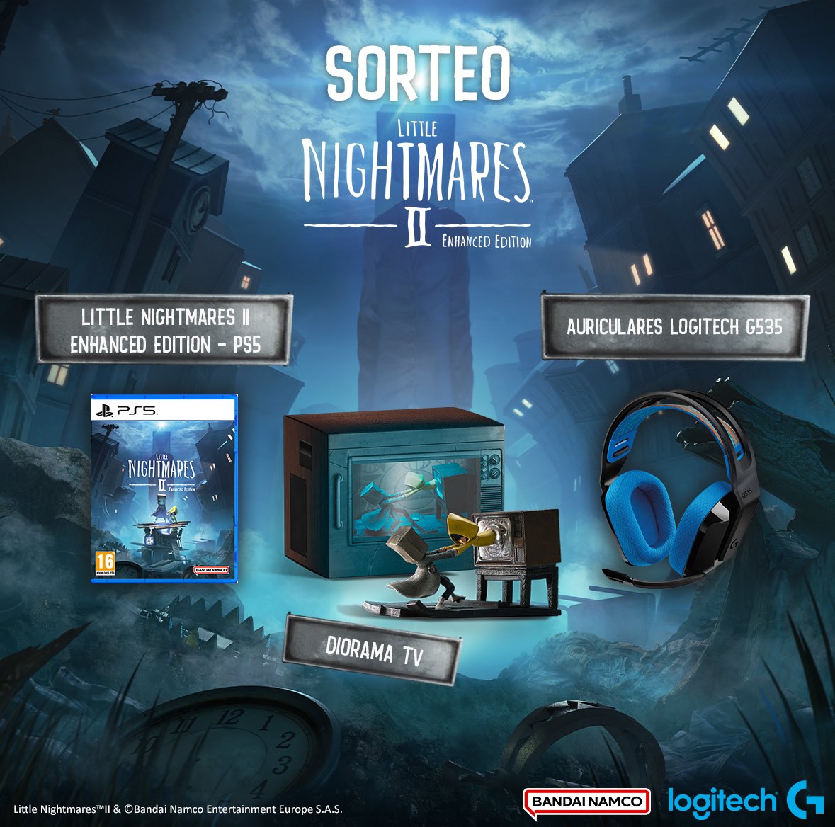 🕯 SORTEO #LNII 🕯
 
¡Pequeños, nuestros gnomos nos han traído este increíble pack de #LittleNightmares y <a href="/LogitechG_ES/">Logitech G España</a> para vosotros!
 
Requisitos:
✅ Vivir en España
✅ Seguir a <a href="/BandaiNamcoES/">Bandai Namco España</a> y <a href="/LogitechG_ES/">Logitech G España</a>
✅ RT + ❤️ + mencionar a un amigo con el hashtag #Navidades_LNII