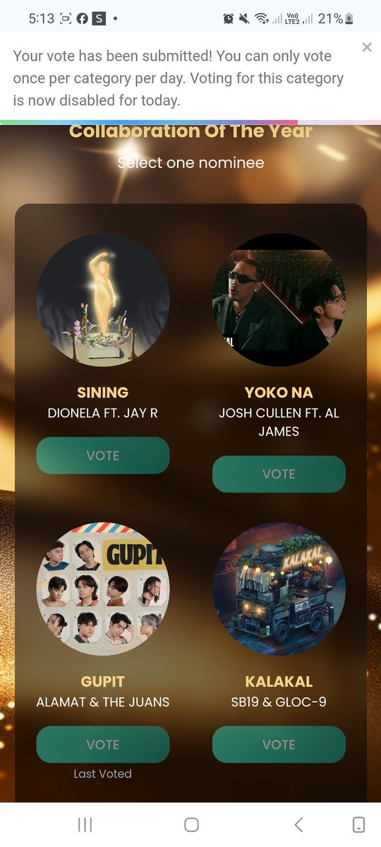 MowmGela's tweet photo. Kaya pa, mga magiliw? Day 3 pa lang tayo. Habol na sa pag vote.
#ALAMATIsaPusoForAOTY
#ALAMATIsaPuso
#ALAMAT https://t.co/LPwJwvXfRl