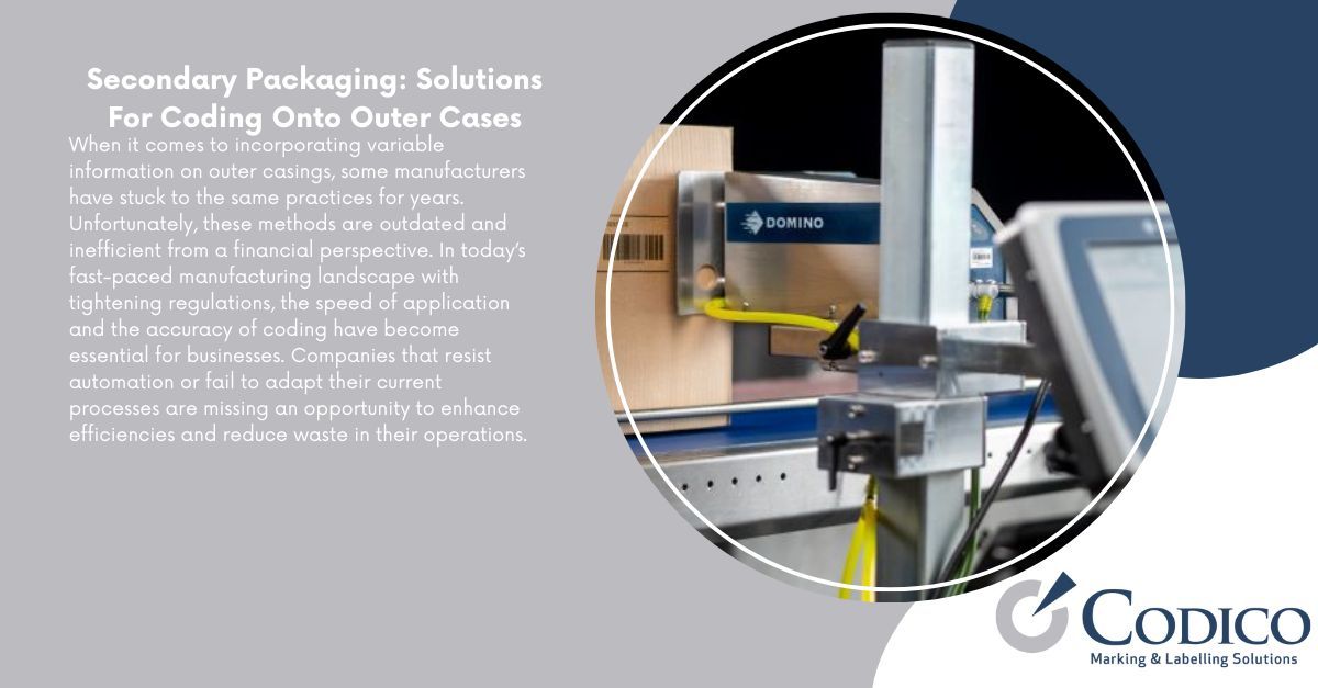 CodicoDist's tweet image. When it comes to secondary packaging, outer case coding is critical for ensuring smooth operations and compliance in supply chains. From warehouses to retailers, clear and reliable codes on cases make all the difference. #OuterCaseCoding #BatchCoding buff.ly/3rE0aP2