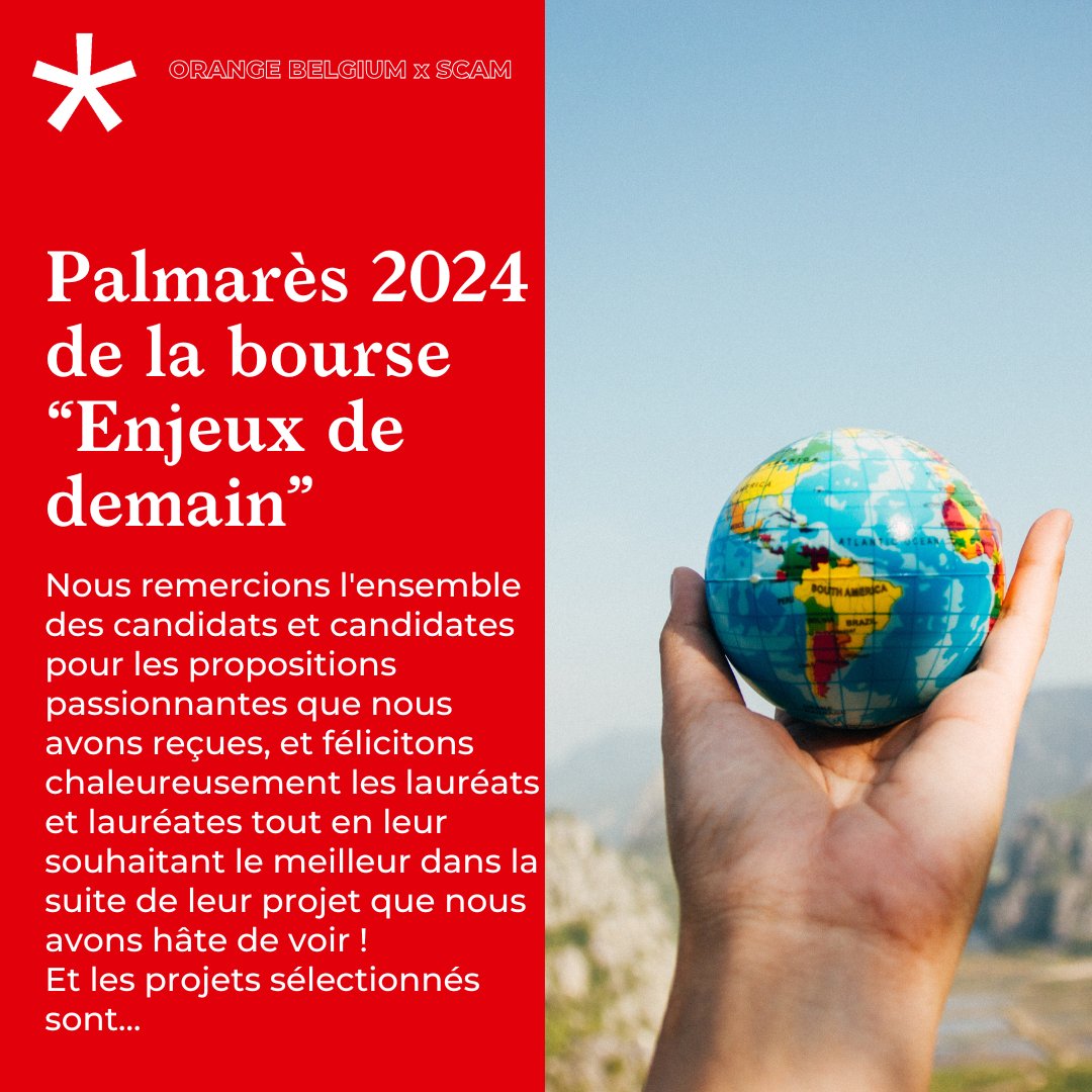 Scam_Be's tweet image. [🎥 𝐃𝐨𝐜𝐮𝐦𝐞𝐧𝐭𝐚𝐢𝐫𝐞]
Le palmarès de la bourse Orange Belgium x Scam 𝐷𝑜𝑐𝑢𝑚𝑒𝑛𝑡𝑎𝑖𝑟𝑒 - 𝐿𝑒𝑠 𝐸𝑛𝑗𝑒𝑢𝑥 𝑑𝑒 𝑑𝑒𝑚𝑎𝑖𝑛 est connu ! Félicitations aux lauréat·es et merci à nos partenaires pour leur précieuse collaboration !
👉  scam.be/fr/actualites/…