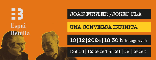 ITINERÀNCIA EXPOSICIÓ Espai Betúlia de Badalona <a href="/bdncom/">Badalona Comunicació</a>  fins al 21 de febrer
"Joan Fuster - Josep Pla: una conversa infinita"
Activitats complementàries: fundaciojoseppla.cat/joan-fuster-jo…
<a href="/AnyJoanFuster/">Any Joan Fuster</a> <a href="/OctubreCCC/">OctubreCCC</a> <a href="/Somiatwiter/">Antoni MartiMonterde</a> @EspaisEscrits <a href="/sempreteua/">Sempre teua</a> @catedraPla <a href="/lletres/">Lletres catalanes</a> <a href="/CarmeFenoll/">Carme Fenoll</a>
