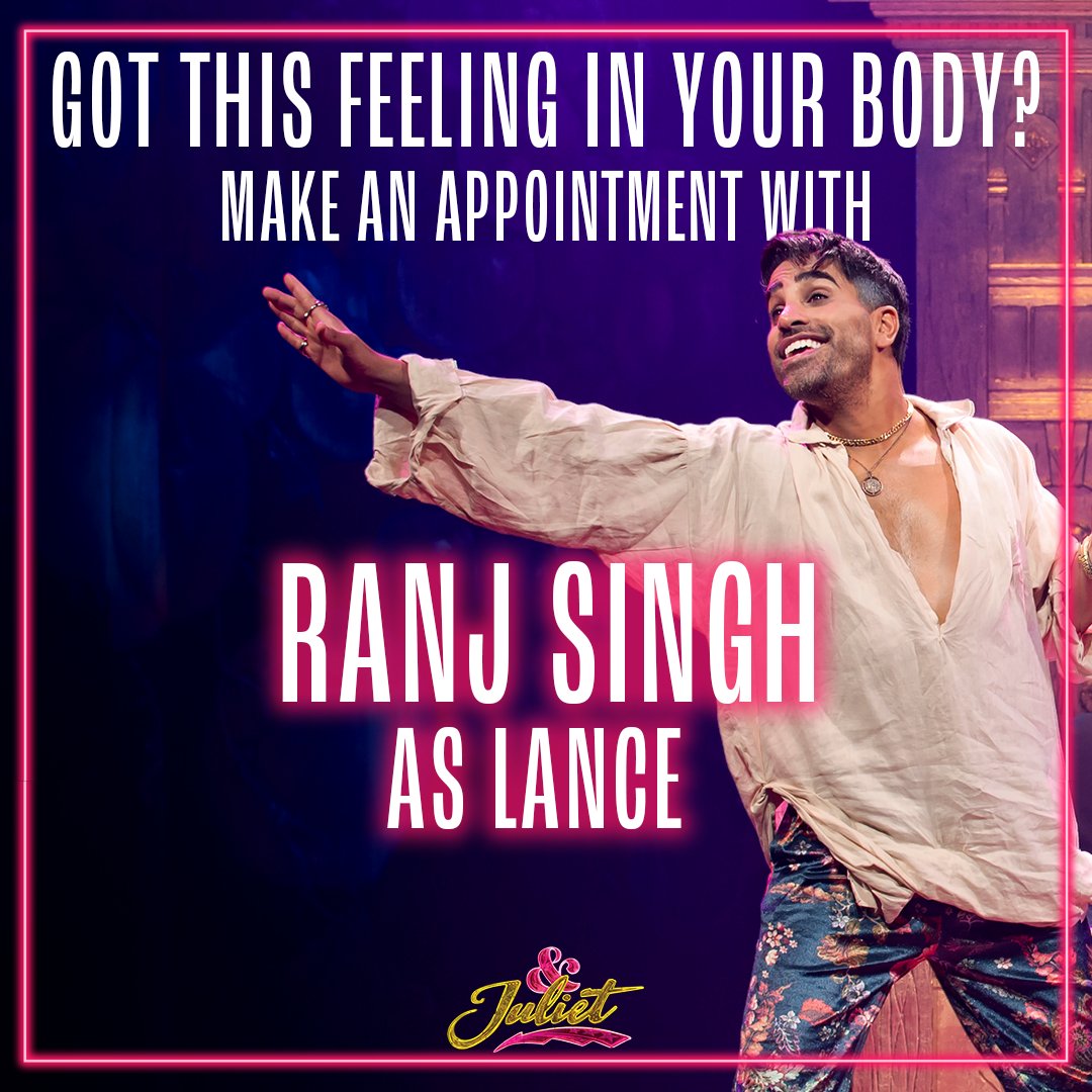 SheffieldLyceum (@sheffieldlyceum) on Twitter photo Casting news📣 <a href="/DrRanj/">Ranj Singh</a> joins the tour cast of <a href="/julietmusical/">& Juliet UK</a>!
Ranj makes his musical theatre debut playing the role of Lance.
The role of Shakespeare will be announced in 2025.
🗓️ Tue 20 - Sat 31 May
🎟️ bit.ly/49PwWUj Casting news📣 <a href="/DrRanj/">Ranj Singh</a> joins the tour cast of <a href="/julietmusical/">& Juliet UK</a>!
Ranj makes his musical theatre debut playing the role of Lance.
The role of Shakespeare will be announced in 2025.
🗓️ Tue 20 - Sat 31 May
🎟️ bit.ly/49PwWUj