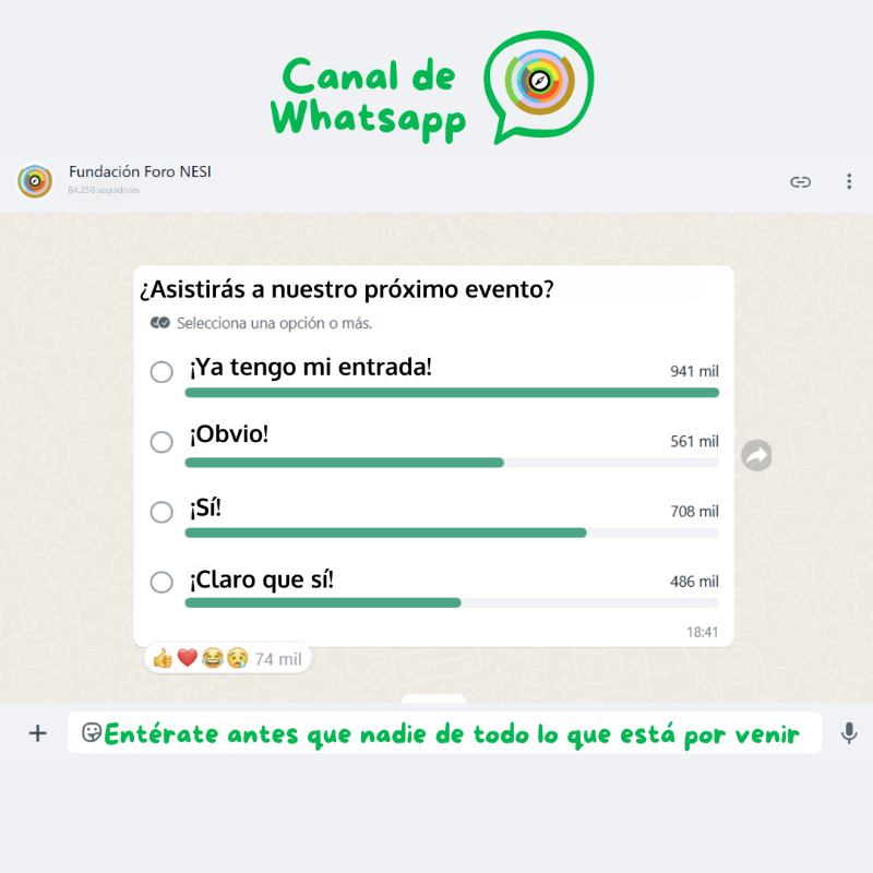 nesiforum's tweet photo. ‼️¡Sigue conectado con NESI!

📲Únete a nuestro canal de Whatsapp para estar al tanto de las últimas noticias, eventos, webinars y novedades.

Link : https://t.co/UpN6ce9n5Y