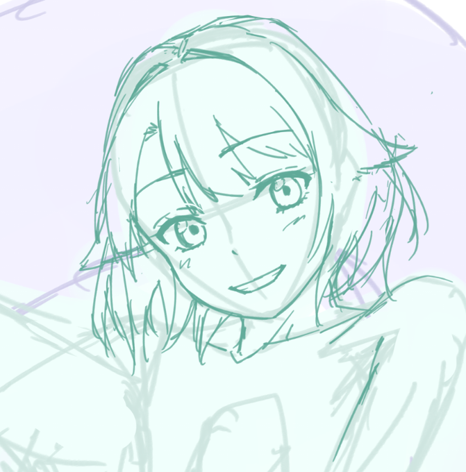 新年絵を描き始めた 