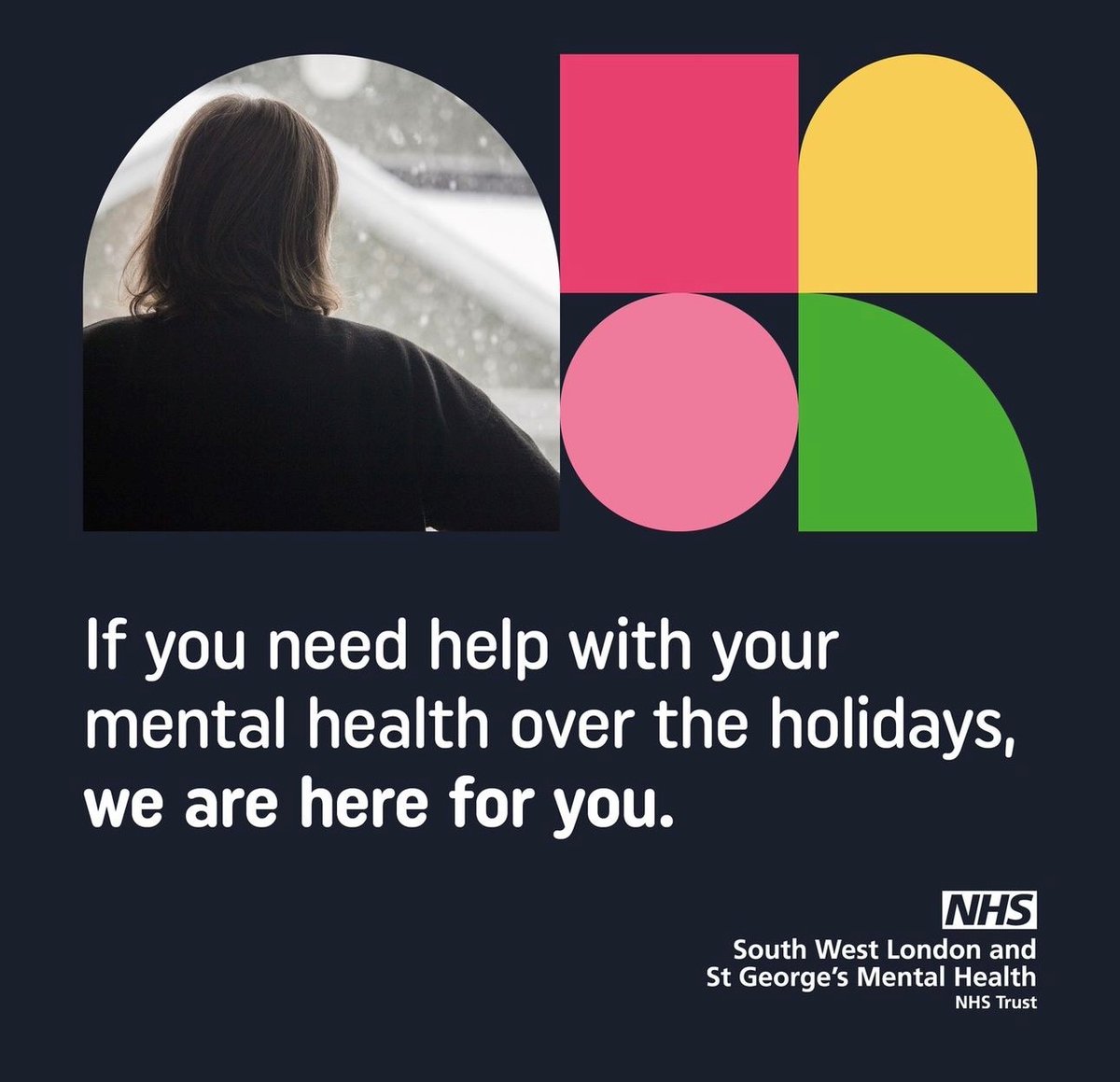 The holidays and festive season can be a difficult time of year for your mental health and wellbeing.
 
Find information about how and where to access support for your mental health in south west London: orlo.uk/xrr8v