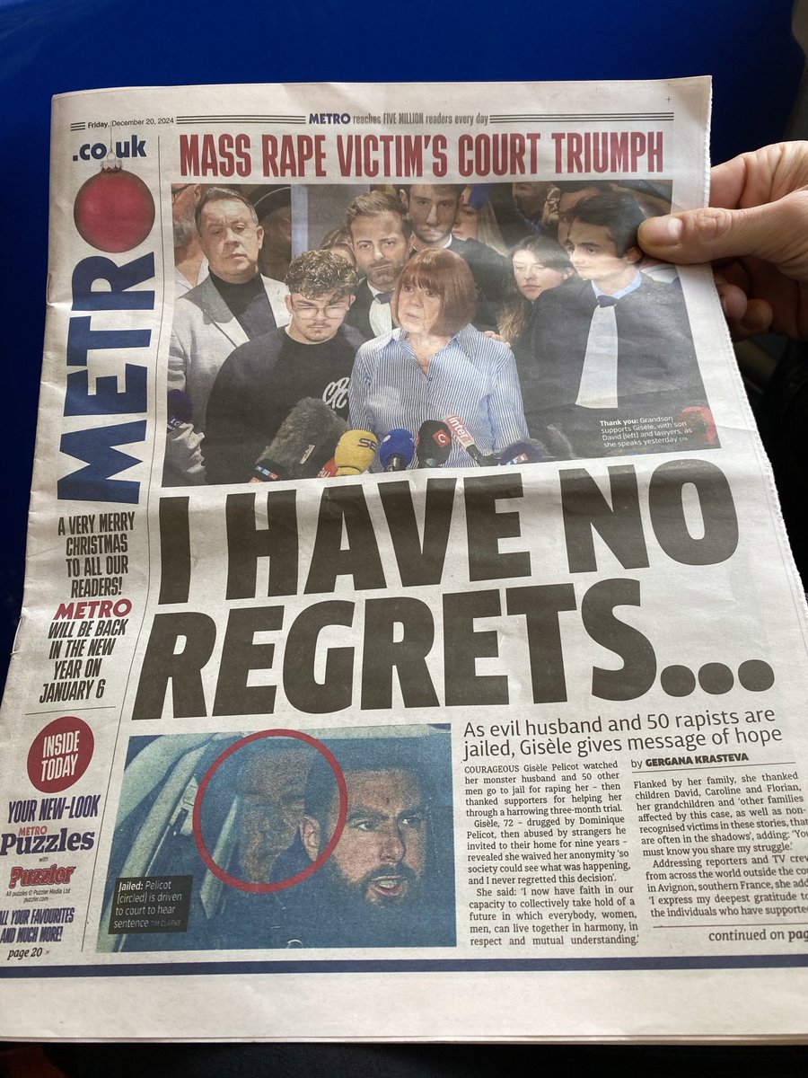 MaVerdier's tweet photo. En Une du quotidien Métro à Londres https://t.co/xQI4JXpZwr