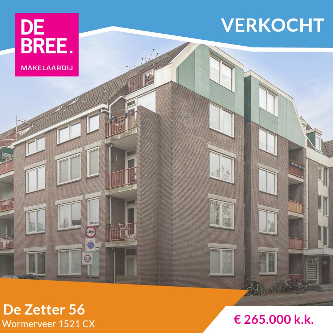 😍 VERKOCHT 😍Ruim 3 kamer appartement met berging en eigen parkeerplaats en een centrale ligging. 

 mve.to/wfEhMIQOKb #deBreeMakelaardijZaanstad #Verkocht #Wormerveer