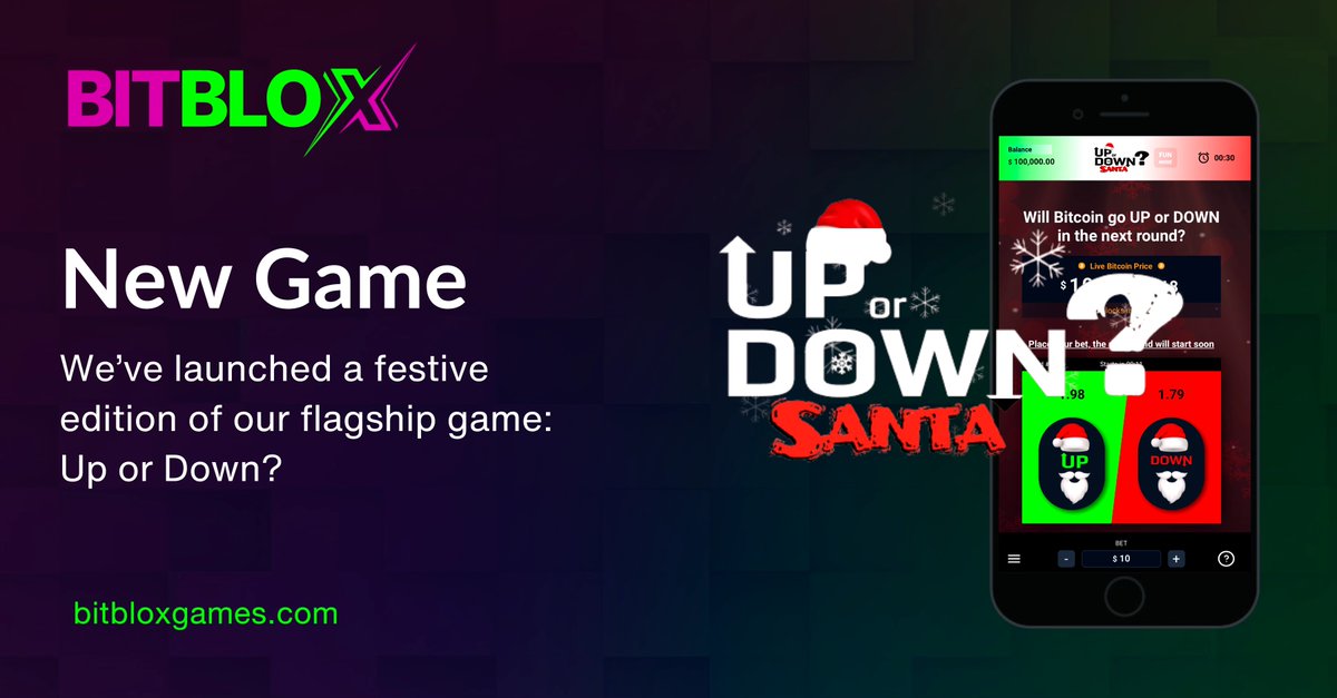 We’ve launched a festive edition of our flagship game: Up or Down? Santa!🎄

Read more:  europeangaming.eu/portal/latest-…

#CryptoPredictionGames #iGaming #BitbloxGames