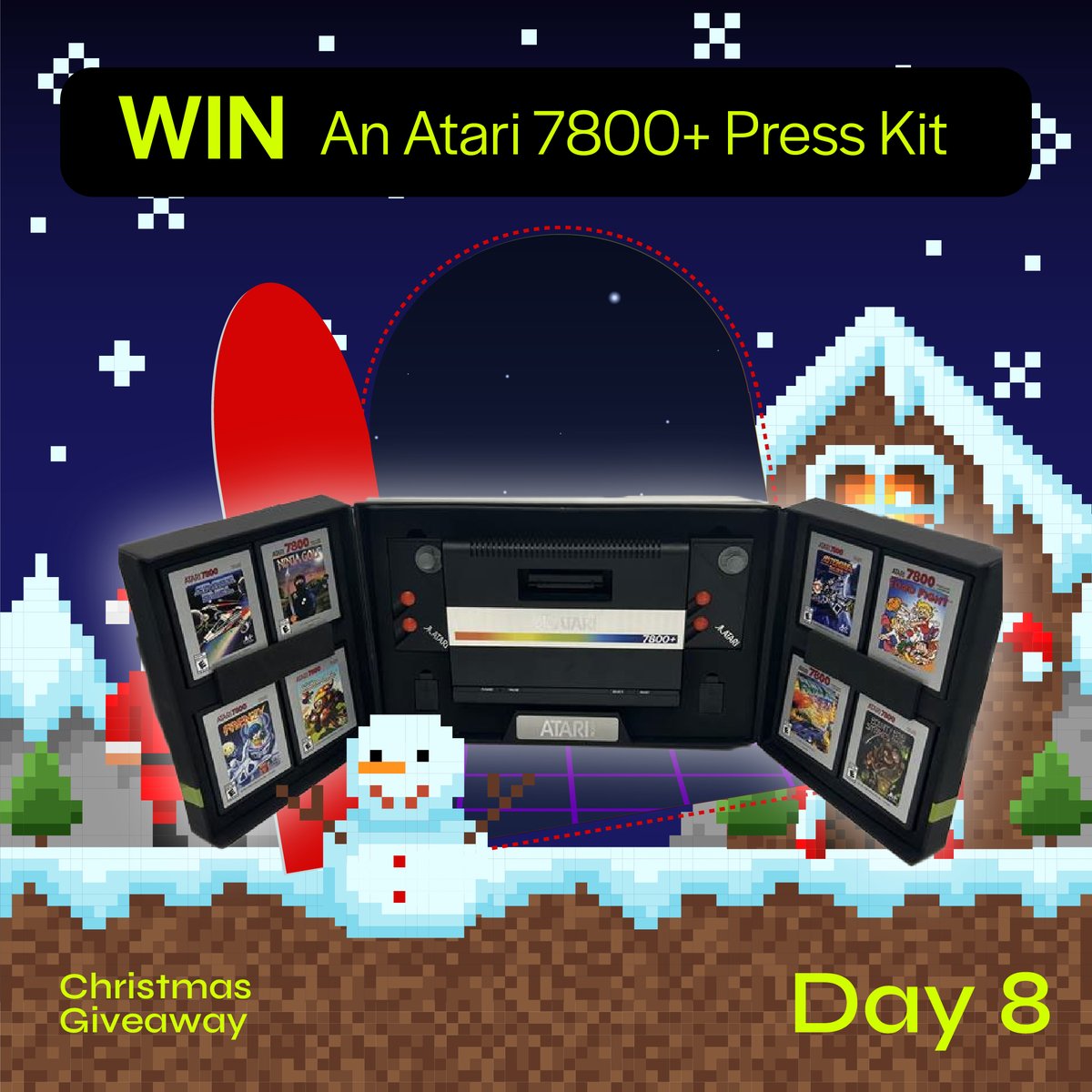 GIVEAWAY DAY 8 🎄
Time for some nostalgia 🕹️ We're giving away an Atari 7800+ press kit.

To be in with a chance: 
✨Like and Comment on this post 
✨Follow us 

Ends 11am 21/12. UK &amp; IE only.